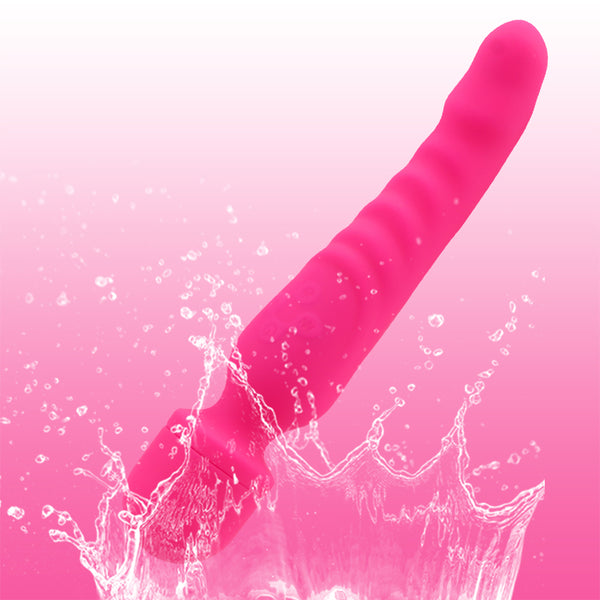 G Spot Vibrating Dildo Heating Dual Vibrator Clitoris Stimulator for Women Toys Magic Wand AV Vibrator