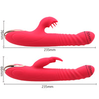 Clitoris Stimulator Rotation Beads Telescopic Rabbit Vibrator Dildo Vibrator G-spot Massage Tongue Licking Heating