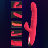 Clitoris Stimulator Rotation Beads Telescopic Rabbit Vibrator Dildo Vibrator G-spot Massage Tongue Licking Heating