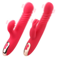 Clitoris Stimulator Rotation Beads Telescopic Rabbit Vibrator Dildo Vibrator G-spot Massage Tongue Licking Heating
