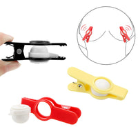 1Pair Sexy Breast Clamp for Couples Orgasm Vibrating Nipple Clip Labia Stimulator Clit Vibrator Nipple Clamps