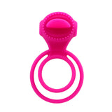 Cock Ring Dual Pleasure Penis Ring Penis Vibrator Vibrating Ring Tongue Licking for Men Male Clit Stimulator