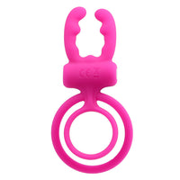 Cock Ring Dual Pleasure Penis Ring Penis Vibrator Vibrating Ring Tongue Licking for Men Male Clit Stimulator