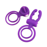 Cock Ring Dual Pleasure Penis Ring Penis Vibrator Vibrating Ring Tongue Licking for Men Male Clit Stimulator