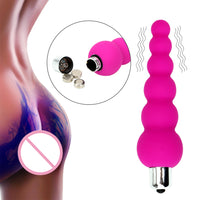 Single Frequency Silicone for Women Men Gourd Anal Bead Vibrator Butt Plug Prostate Massager Anal Plug Masturbation