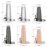 With Bullet Vibrator Cock Ring Enlargement Penis Extender Solid Head Extend Penis Sleeve for Man