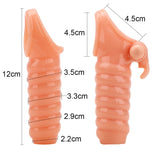 OLO Erotic Vibrating Sleeve Penis Enlargement Rings Adult Products Reusable Dildo Extender Sex Toys for Men