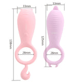 10 Frequency Penis Ring Vibrator Silicone Tongue Licking Vibrator Clitoris Stimulator for Woman Men Couple