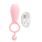 10 Frequency Penis Ring Vibrator Silicone Tongue Licking Vibrator Clitoris Stimulator for Woman Men Couple