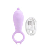 10 Frequency Penis Ring Vibrator Silicone Tongue Licking Vibrator Clitoris Stimulator for Woman Men Couple