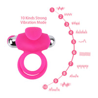 Delay Ejaculation Vibrating Penis Rings Vibrators Cock Ring for Men Clitoris Stimulate 10 Speed