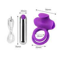 Delay Ejaculation Vibrating Penis Rings Vibrators Cock Ring for Men Clitoris Stimulate 10 Speed