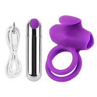 Delay Ejaculation Vibrating Penis Rings Vibrators Cock Ring for Men Clitoris Stimulate 10 Speed