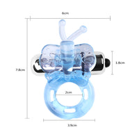 Vibrator Penis Ring Butterfly Cock Ring G-Spot Massager Delay Ejaculation Penis Extender for Men