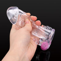 Delayed Ejaculation Reusable Condom Penis Rings for Men G-spot Cock Sleeve Penis Sleeve Vibrator Adults Products