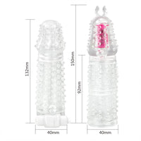 Reusable G Point Stimulation Condom for Men Penis Sleeve Vibrator Delay Ejaculation Particle Condoms for Sex