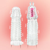 Reusable G Point Stimulation Condom for Men Penis Sleeve Vibrator Delay Ejaculation Particle Condoms for Sex