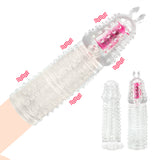 Reusable G Point Stimulation Condom for Men Penis Sleeve Vibrator Delay Ejaculation Particle Condoms for Sex