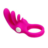 OLO Penis Ring Vibrating Ring Tongue Cock Ring Penis Extender Enlargement Silicone Powerful Waterproof Sex Toys for Men Male