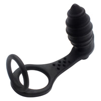 Dual Cock Ring G-spot Prostata Massager Vibrator for Men Silicone Anal Dildo Vibrator Butt Plug