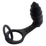 Dual Cock Ring G-spot Prostata Massager Vibrator for Men Silicone Anal Dildo Vibrator Butt Plug
