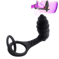 Dual Cock Ring G-spot Prostata Massager Vibrator for Men Silicone Anal Dildo Vibrator Butt Plug