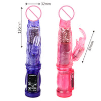 Waterproof Strong Vibration for Women Silicone Dual Stimulation Vibrator G-spot Massager Rotation