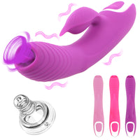 Dildo AV Vibrator Masturbation Nipple G Spot Clitoris Vagina Stimulate for Women Double Motor Tongue Licking