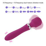 G Spot vibrating Dildo Clitoris Stimulator for Woman Dual Motors Vibrators Magic Wand AV Vibrator Vaginal Massager