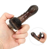 Finger Sleeve Vibrator G-Spot Massage Masturbator Clitoris Stimulate TPE for Women