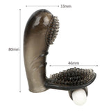 Finger Sleeve Vibrator G-Spot Massage Masturbator Clitoris Stimulate TPE for Women