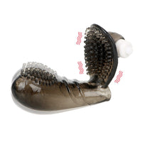 Finger Sleeve Vibrator G-Spot Massage Masturbator Clitoris Stimulate TPE for Women