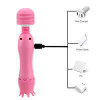 G Spot Massager Tongue Licking Clit Nipple Vibrators Clitoris Stimulator Powerful Magic Wand AV Vibrator for Women
