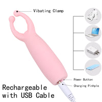 10 Speeds Nipple Clamps Vibrator Clitoris Stimulation Massager for Women Rabbit Vibrator Masturbation