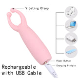 10 Speeds Nipple Clamps Vibrator Clitoris Stimulation Massager for Women Rabbit Vibrator Masturbation