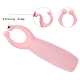 10 Speeds Nipple Clamps Vibrator Clitoris Stimulation Massager for Women Rabbit Vibrator Masturbation