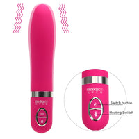 Clitoris Stimulator for Women G-spot Massage Heating Dildo Vibrator Magic Wand 10 Speed Medical Silicone