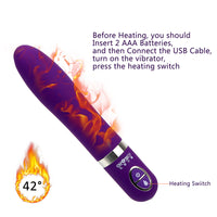 Clitoris Stimulator for Women G-spot Massage Heating Dildo Vibrator Magic Wand 10 Speed Medical Silicone