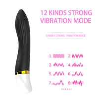 12 Frequency G-Spot Vibrator Wand Clitoris Stimulator Masturbator for Woman