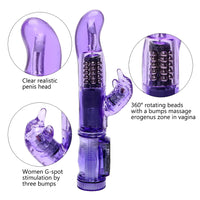 Clitoris Stimulator G-Spot Massager Multi-Speed Dual Vibration Dolphin Dildo Vibrator for Women