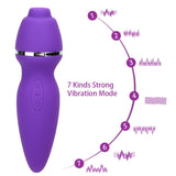 7 Speed Sex Oral Licking Clitoris Nipple Sucking Clit Sucker Vibrator Blowjob Vibrating for Women with Two Head