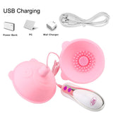 Nipple Suction Cups Vibrator Tongue Lick Electric Breast Pump Nipple Sucker Breast Enlarge Massager for Woman