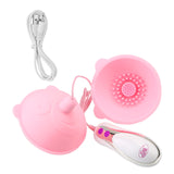 Nipple Suction Cups Vibrator Tongue Lick Electric Breast Pump Nipple Sucker Breast Enlarge Massager for Woman