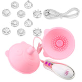 Nipple Suction Cups Vibrator Tongue Lick Electric Breast Pump Nipple Sucker Breast Enlarge Massager for Woman