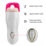 Artificial Vagina Aircraft Cup Male Masturbation Cup Glans Stimulate Massager Tongue Licking Penis Training Sucking Vibrator