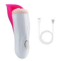 Artificial Vagina Aircraft Cup Male Masturbation Cup Glans Stimulate Massager Tongue Licking Penis Training Sucking Vibrator