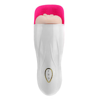 Artificial Vagina Aircraft Cup Male Masturbation Cup Glans Stimulate Massager Tongue Licking Penis Training Sucking Vibrator