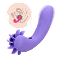 10 Speed Vaginal Vibrator 2 Modes Rotation Tongue Licking Oral Sex Dildo Clitoris Stimulator G-spot for Women