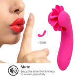 10 Speed Vaginal Vibrator 2 Modes Rotation Tongue Licking Oral Sex Dildo Clitoris Stimulator G-spot for Women