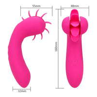 10 Speed Vaginal Vibrator 2 Modes Rotation Tongue Licking Oral Sex Dildo Clitoris Stimulator G-spot for Women